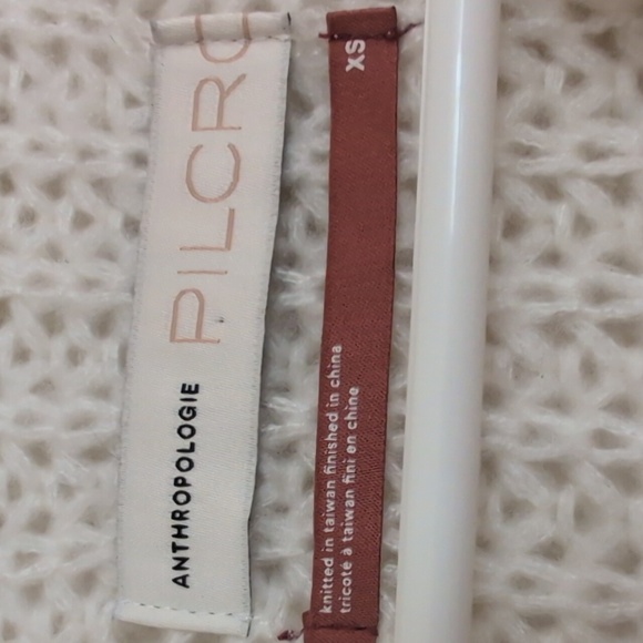 NWT Pilcro Oversized Sweater Ivory Knit Devenne Pointelle - Size XS - Picture 8 of 11